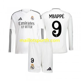Maillot de Foot Real Madrid Kylian Mbappé 9 Enfant Domicile 2024/25 ML